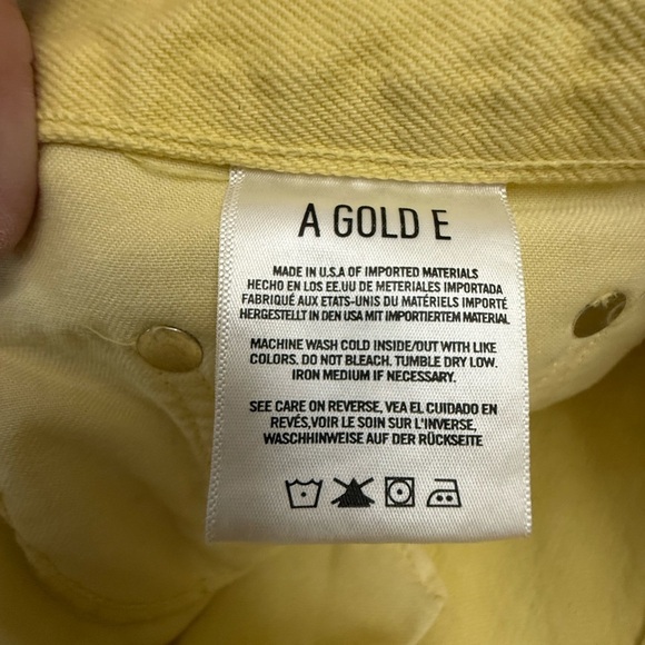 Women’s Agolde Parker Cropped Jean Butter Yellow 32 - Picture 2 of 7